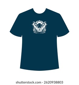 Artistic skull t-shirt design featuring detailed illustrations and creative expression.
