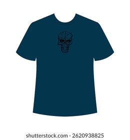 Artistic skull t-shirt design featuring detailed illustrations and creative expression.
