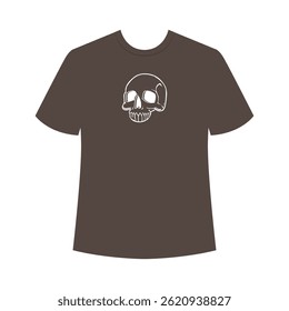 Artistic skull t-shirt design featuring detailed illustrations and creative expression.