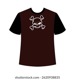 Artistic skull t-shirt design featuring detailed illustrations and creative expression.