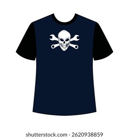 Artistic skull t-shirt design featuring detailed illustrations and creative expression.