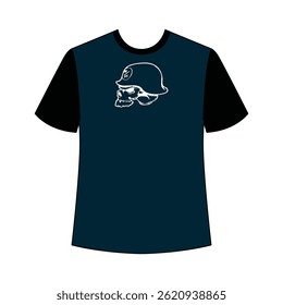 Artistic skull t-shirt design featuring detailed illustrations and creative expression.