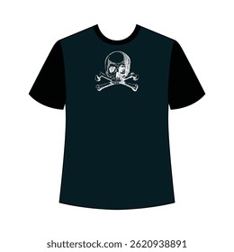 Artistic skull t-shirt design featuring detailed illustrations and creative expression.