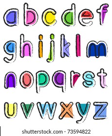 Artistic small alphabet
