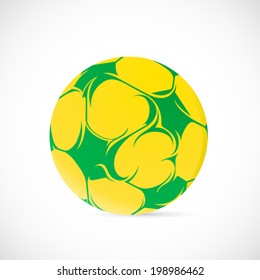 Artistic soccer ball pattern