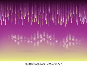 Ola de sonido artística de líneas de colores. Antecedentes abstractos. ilustración vectorial. Para su uso en gráficos o componentes de productos.