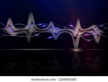 Artistic Soundwave, Wave of colored lines, Abstract Background. vector illustration. For use in graphics or product components.