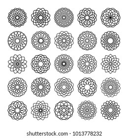 Artistic Spiral Symbol Vector Set