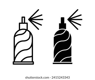 Artistic Spray and Painting Line Icon. Street Art and Graffiti Icon in Black and White Color.