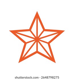 Artistic Star with Interconnected Fine Line Strokes