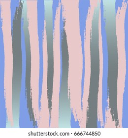Artistic striped background with brush freehand texture. Vertical brush strokes with cacao and deep blue colors. Wedding, anniversary, birthday, greeting card, cover design, wraps, wallpaper. Vector