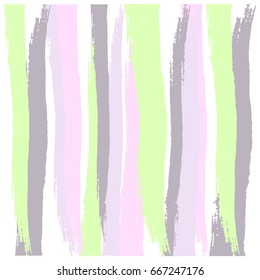 Artistic striped background with brush freehand texture. Chocolate, pistachio, purple, pink. Wedding, anniversary, birthday, greeting card, cover design, wraps, wallpaper. Vector