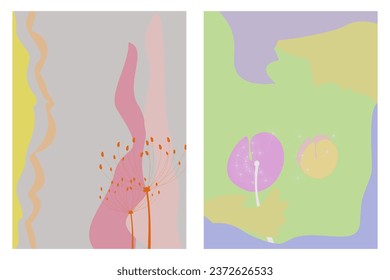 Artistic style abstract, Background frame, flyer, digital sign, cover.concept design Editable vector illustration