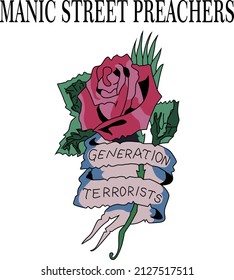 vector rosa rojo de estilo artístico