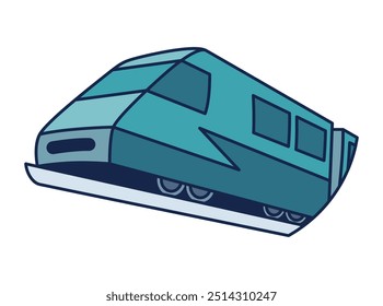 An Artistic and Stylized Cartoon Train Illustration for enjoyment and creativity purposes