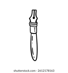 An artistic stylized illustration of a vintage fountain pen, ideal for themes surrounding writing and creativity