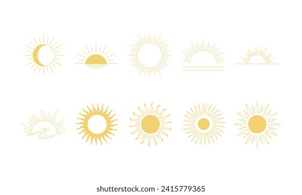 Artistic Sun Light Element Set