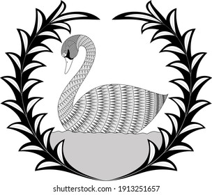 Artistic Swan patterns, Animal illustrations