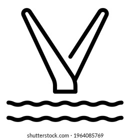 Artistic swimming icon. Outline Artistic swimming vector icon for web design isolated on white background