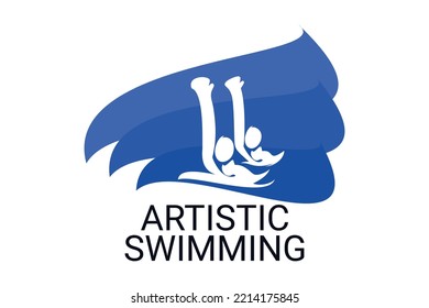 Artistic Swimming Sport Vector Line Icon. Sport Pictogram, Vector Illustration.