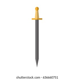 artistic sword isolated icon