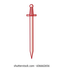 artistic sword isolated icon