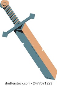 activo artístico de la Ilustración vectorial de la espada. Vector de la armería, Vector del arma