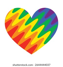 Artistic symbol of Pride with minimalist flair and vibrant colors. A graphic statement piece for design projects.
