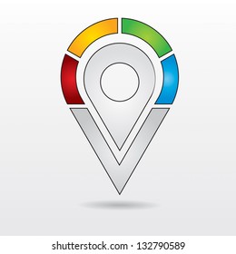 Artistic tag sign with tree copy pace circle area - vector version