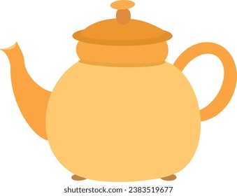 Arte artístico de diseño plano de tetera"