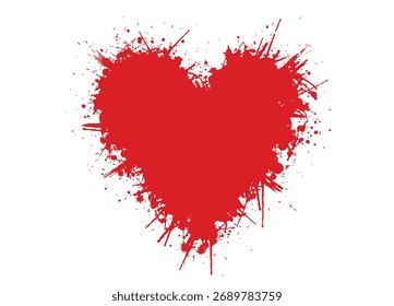 Artistic texture red heart element