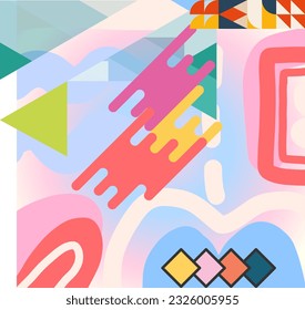Artistic textured background print multi colored