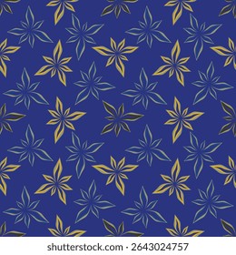 Artistic tiny flowers seamless pattern. Vector hand drawn. Dark floral print. Template for design, fabric, fashion, textile, paper, wallpaper
