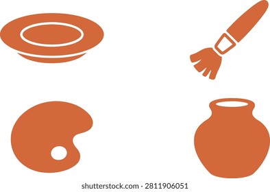 Artistic tools and materials arranged on a clean background for creative projects