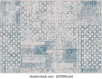 Artistic traditional motifs, stripe, textured check Earth Tones nature pastel coloured boho Pattern seamless Dyed Print  design. Abstract Ethnic Geo Batik runner carpet, rug, scarf, curtain, vector. 