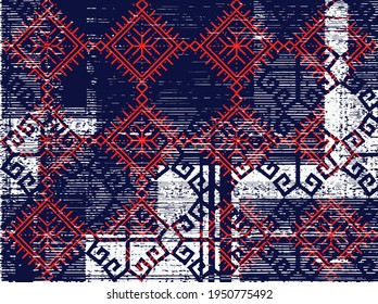 Artistic traditional motifs,stripe, textured nature pastel coloured boho Pattern seamless Dyed Print pattern design . Abstract Hand Ethnic Batik runner carpet, rug, scarf, curtain, vector