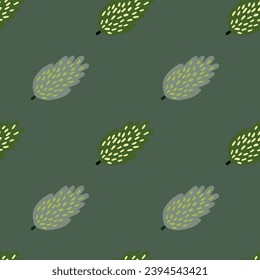 Artistic tree and foliage illustration in a repeating pattern, ideal for fashion and home decor, blending nature and graphic elements for a fresh look.
