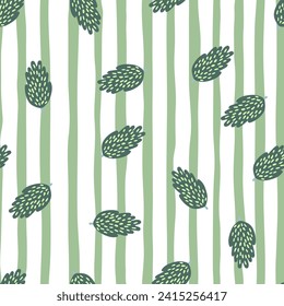 Ilustración artística de árboles y follaje en un patrón repetitivo, ideal para la moda y la decoración del hogar, mezclando naturaleza y elementos gráficos para un aspecto fresco.
