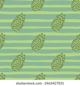 Artistic tree and foliage illustration in a repeating pattern, ideal for fashion and home decor, blending nature and graphic elements for a fresh look.
