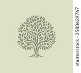 Artistic Tree Illustration. Nature Tree Vector Logo Design.