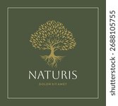 Artistic Tree Illustration. Nature Tree Vector Logo Design.	