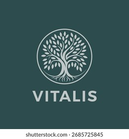 Artistic Tree Illustration. Nature Tree Vector Logo Design.	