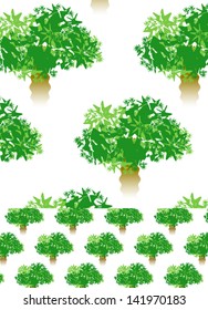 Artistic Tree Pattern - Seamless tree pattern