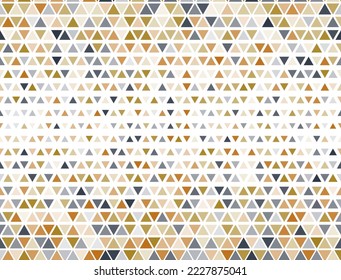 Artistic triangles halftone texture. Triangular elements transition banner background. Digital triangles halftone graphics.