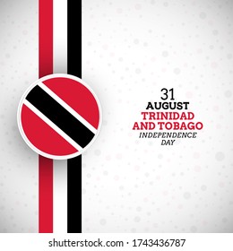 Artistic Trinidad and Tobago independence day illustration with unique Trinidad and Tobago flag vector background