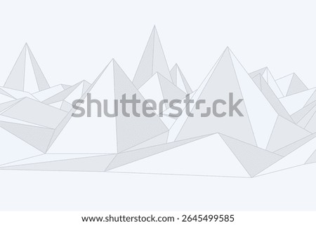 Artistic vector background featuring folded polygon shapes arranged like origami mountains in geometric layout