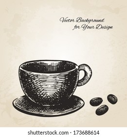 Artistic vector background. Food series