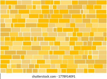 Artistic vector background from shades of yellow random mosaic pattern with random white borders, useful for art, backgrounds, wallpapers and wrapping papers, etc