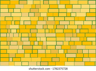 Artistic vector background from shades of yellow random mosaic pattern with nested rectangles  useful for art, backgrounds, wallpapers and wrapping papers, etc