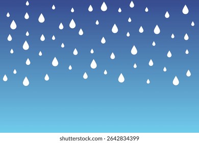 Artistic vector composition of colorful rain drops, soft gradient water droplets in vibrant hues, decorative and abstract falling rain elements, creative weather-themed background design